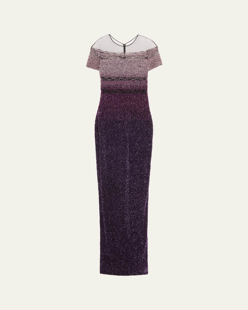 Signature Sequined Ombre Gown